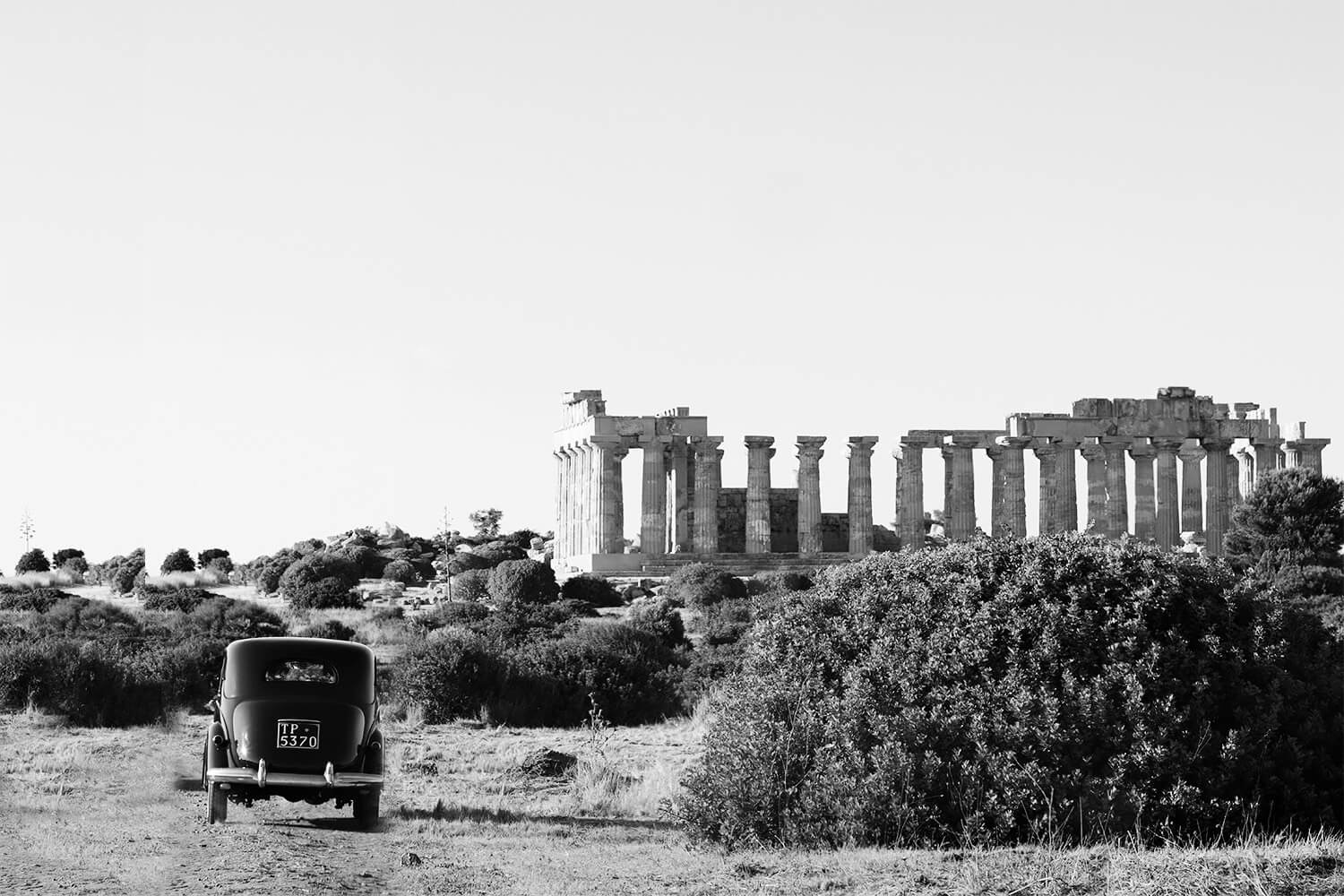 Valle dei Templi Agrigento, foto bianco e nero per matrimonio di Nino Lombardo