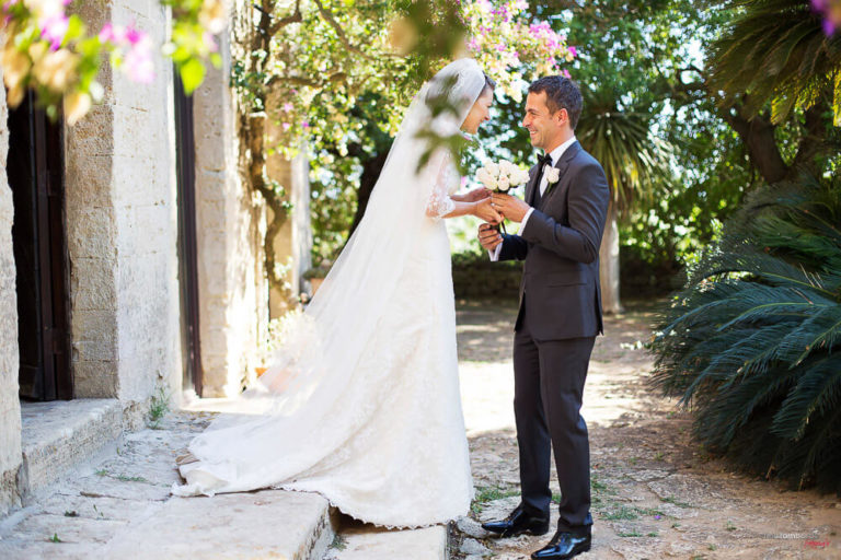 fotografo matrimonio polacco Castelvetrano in Villa Privata