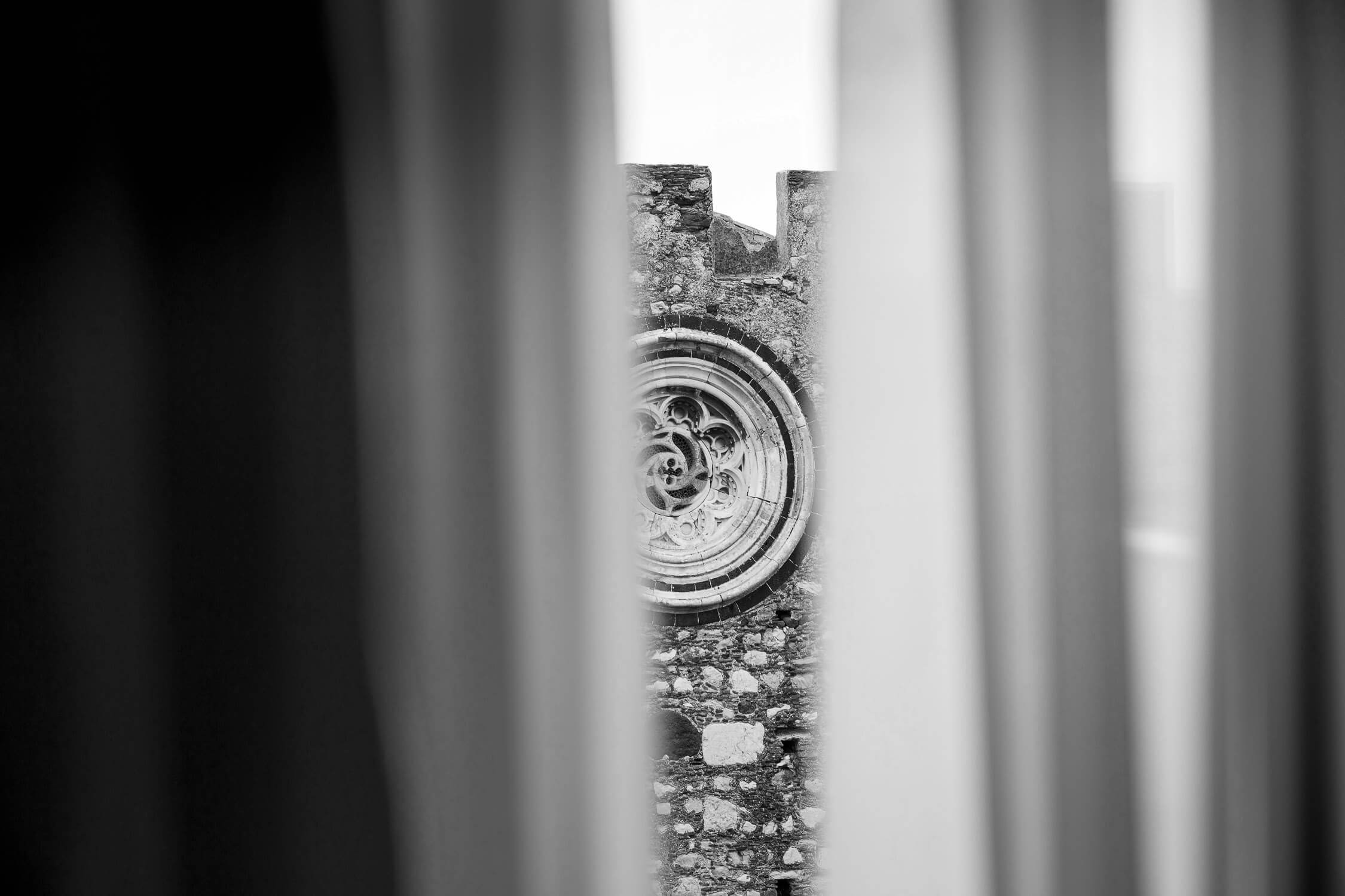 Glimpses from the hotel, black and white photo for Nino Lombardo's wedding