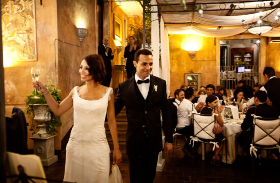 Photographs taken in the Taormina Sicily wedding reception