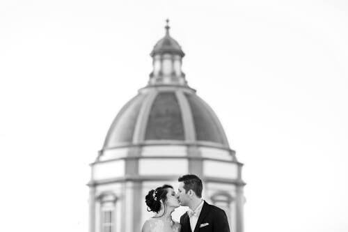 Fotografo matrimonio a Trapani scatto sposi in bianco e nero
