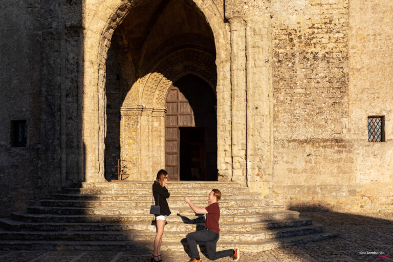 Western Sicily wedding photo proposal in Erice in Italy