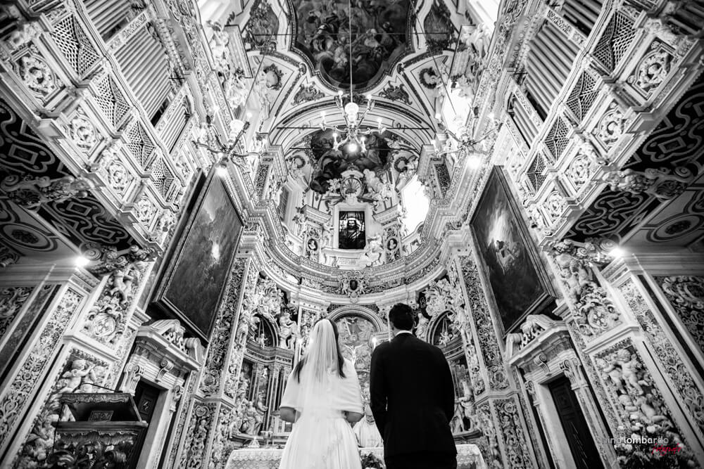 Sicily, wedding photo of the Professed Church of Palermo, photographer Nino Lombardo