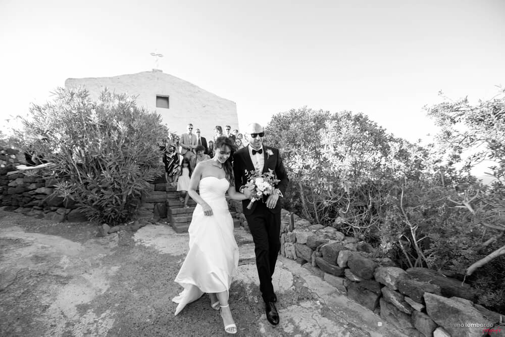 Black and withe picture for marriage in Pantelleria 