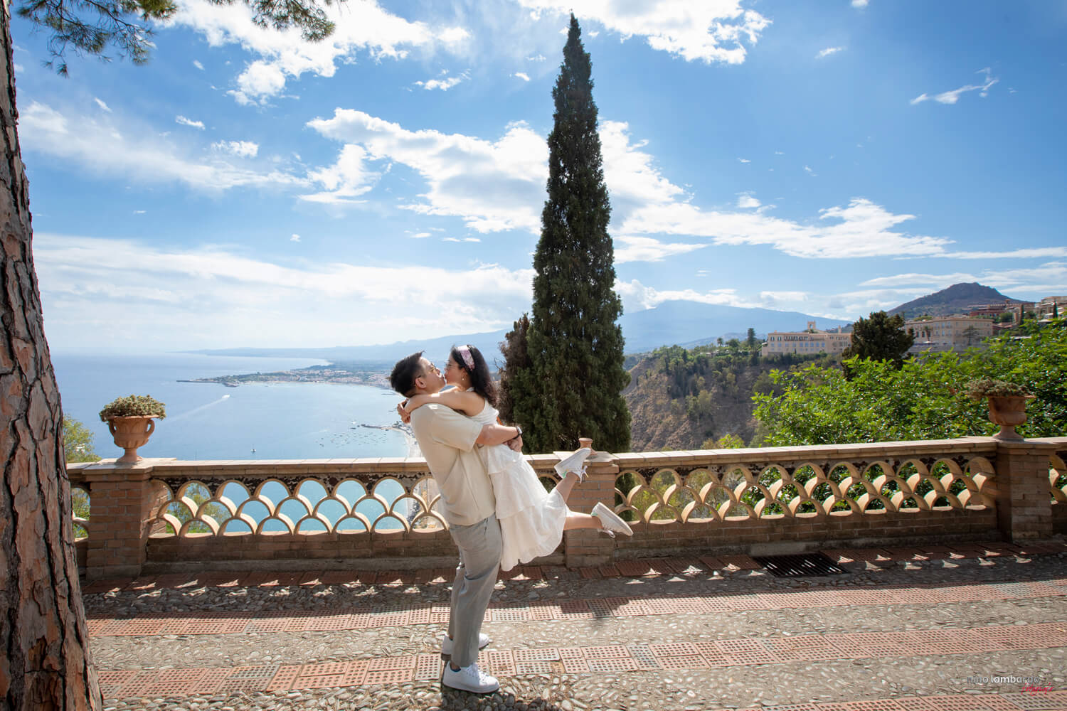 Giardini pubblici di Taormina foto proposta di fidanzamento di Nino Lombardo